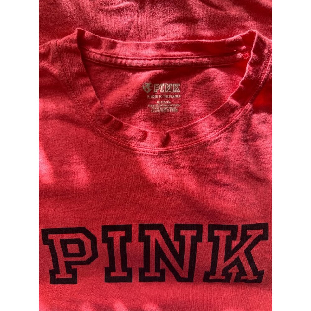Pink Victorias Secret Long Sleeve T-Shirt Womens L Lightweight Cotton Casual - Picture 4 of 5